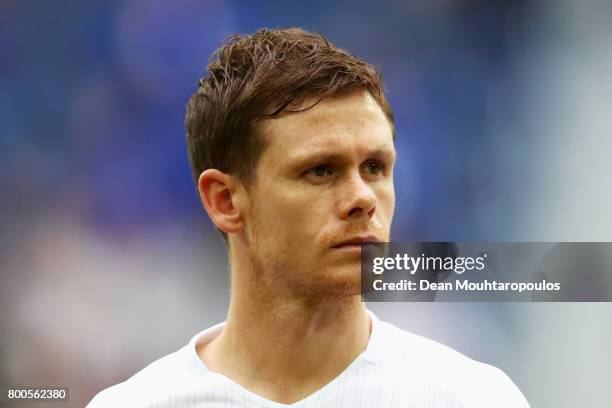 Michael McGlinchey of New Zealand lines up prior to the FIFA Confederations Cup Russia 2017 Group A match between New Zealand and Portugal at Saint...