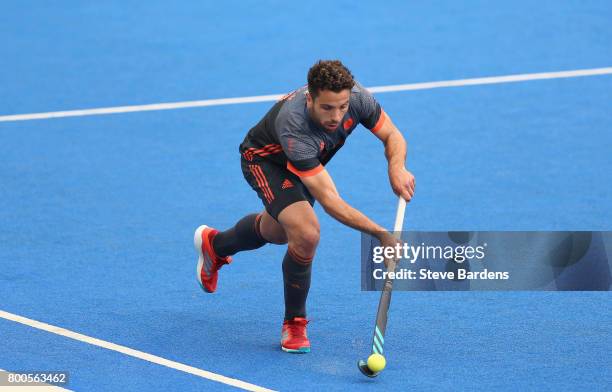 Valentin Verga of the Netherlands in action during the semi-final match between England and the Netherlands on day eight of the Hero Hockey World...