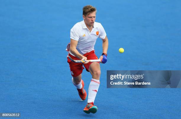 Ollie Willars of England in action during the semi-final match between England and the Netherlands on day eight of the Hero Hockey World League...