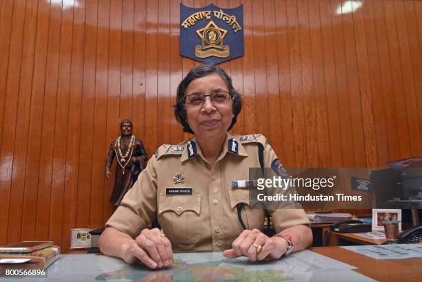 Pune Police Commissioner Rashmi Shukla poses during an exclusive interview with Hindustan Times, at her office, on June 23, 2017 in Pune, India.