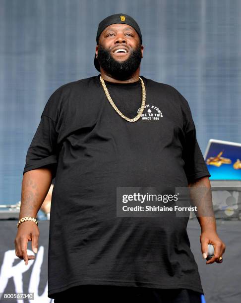 Killer Mike of Run The Jewels performs on the Pyramid stage on day 3 of the Glastonbury Festival 2017 at Worthy Farm, Pilton on June 24, 2017 in...