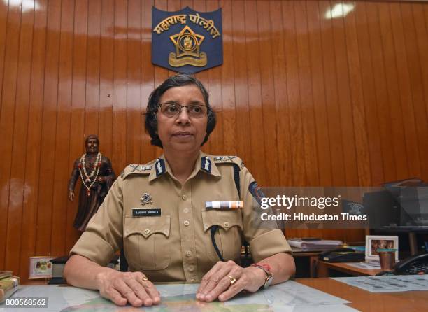 Pune Police Commissioner Rashmi Shukla poses during an exclusive interview with Hindustan Times, at her office, on June 23, 2017 in Pune, India.