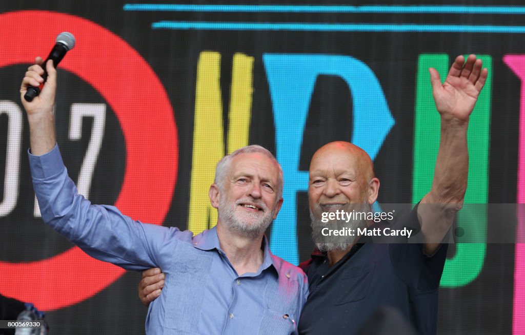 Jeremy Corbyn Makes A Guest Appearance At Glastonbury Festival