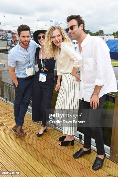 Tom Riley, Lizzy Caplan, Portia Freeman and Pete Denton celebrate with Moet Ice Imperial in the Moet & Chandon Suite, whilst watching the action...