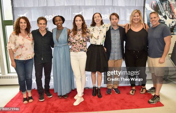 Jill Burkhart, Ben Stiller, Sasheer Zamata, Whitney Cummings, Kristen Schaal, Mike Birbiglia, Bridget Everett and Jonathan Burkhart attend the...