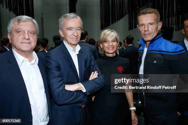 Dior Sidney Toledano, Owner of LVMH Luxury Group Bernard Arnault, his wife Helene Mercier-Arnault and actor Lambert Wilson attend the Dior Homme...