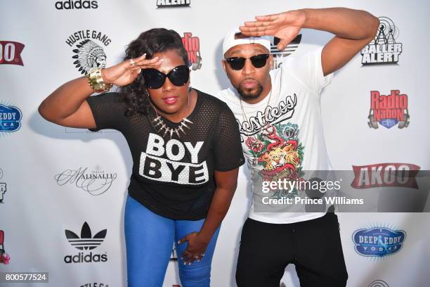 Gangsta Boo and Drumma Boy attend Baller Alert Rooftop Day Party on June 23, 2017 in Los Angeles, California.