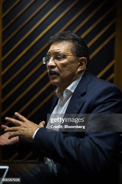 German Ferrer, deputy of the National Assembly for the United Socialist Party of Venezuela , speaks during an interview in Caracas, Venezuela, on...