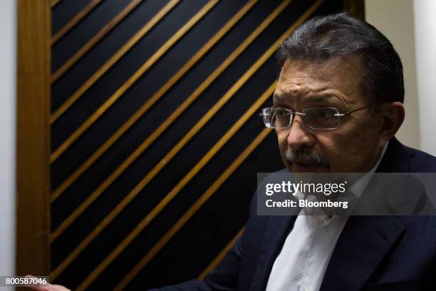 German Ferrer, deputy of the National Assembly for the United Socialist Party of Venezuela , speaks during an interview in Caracas, Venezuela, on...