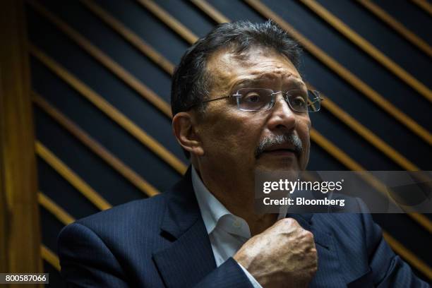 German Ferrer, deputy of the National Assembly for the United Socialist Party of Venezuela , speaks during an interview in Caracas, Venezuela, on...