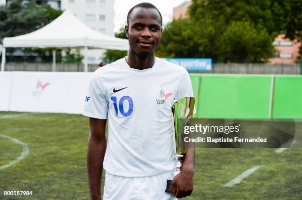 Yvan Wouandji of France during the football 5-a-side match between France and Italy on June 24, 2017 in Noisy le Sec, France.