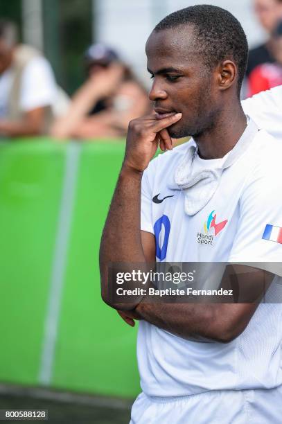 Yvan Wouandji of France during the football 5-a-side match between France and Italy on June 24, 2017 in Noisy le Sec, France.