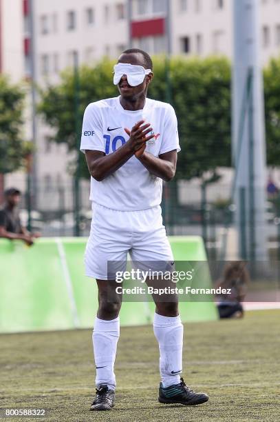 Yvan Wouandji of France during the football 5-a-side match between France and Italy on June 24, 2017 in Noisy le Sec, France.