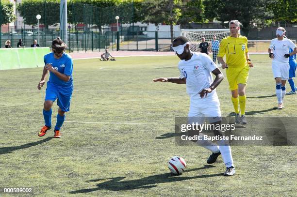 Yvan Wouandji of France during the football 5-a-side match between France and Italy on June 24, 2017 in Noisy le Sec, France.