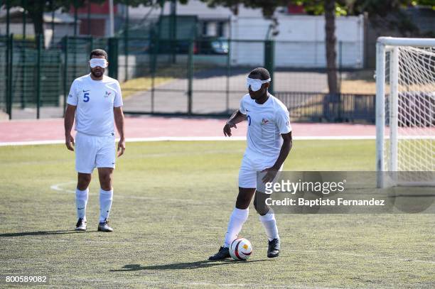 Yvan Wouandji of France during the football 5-a-side match between France and Italy on June 24, 2017 in Noisy le Sec, France.