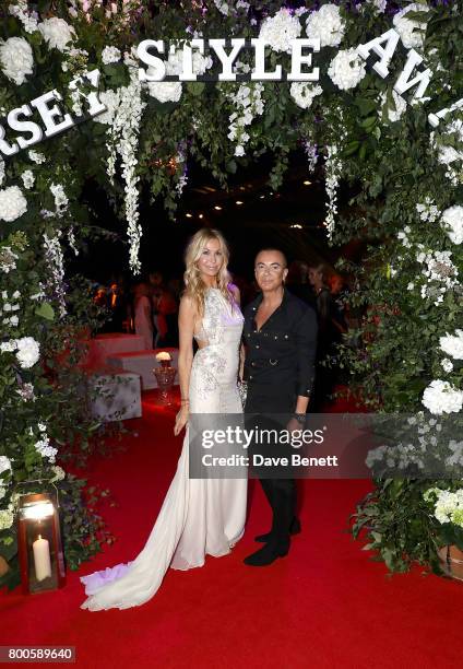 Julien Macdonald OBE and Melissa Odabash attend the Jersey Style Awards 2017 in association with Chopard at The Royal Jersey Showground on June 24,...