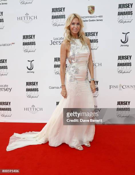 Melissa Odabash attends the Jersey Style Awards 2017 in association with Chopard at The Royal Jersey Showground on June 24, 2017 in Trinity, Jersey.
