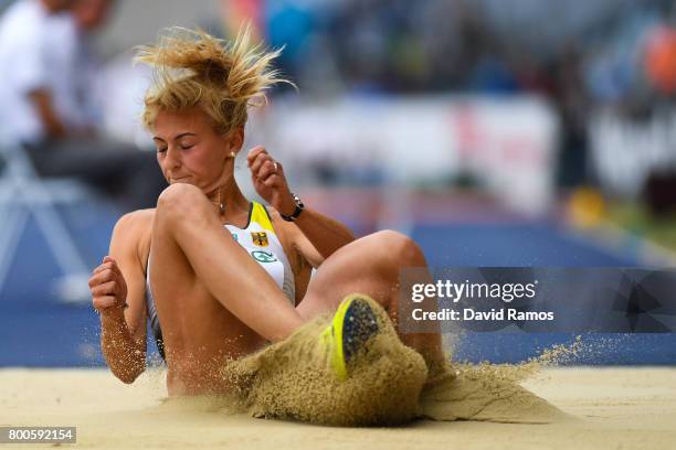 Kristin Gierisch of Germany competes in the Women's Triple Jump Final during day two of the European Athletics Team Championships at the Lille...