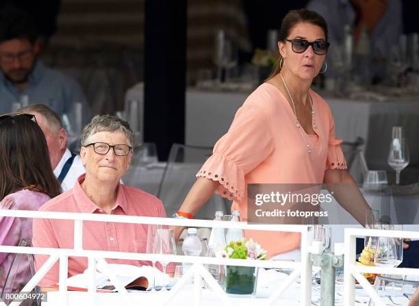 Bill Gates and Melinda Gates attend Global Champions Tour of Monaco 2017 on June 23, 2017 in Monte-Carlo, Monaco.