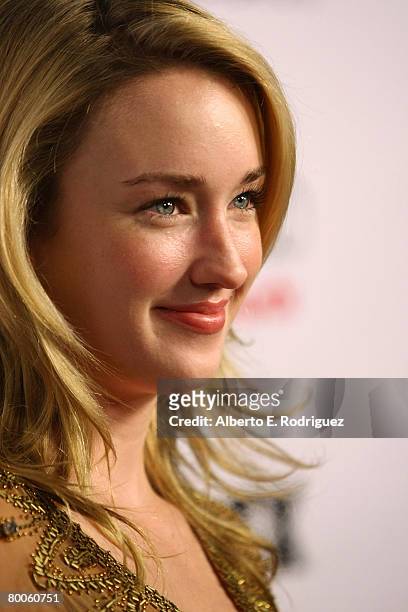 Actress Ashley Johnson arrives at the 2nd season premiere screening of FX Network's "Dirt" held at the Arclight theaters on February 28, 2008 in...