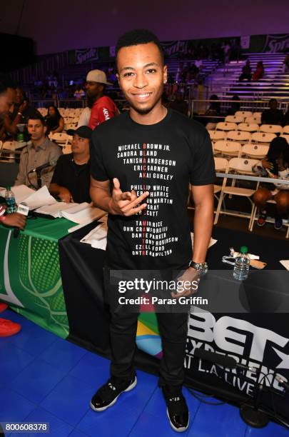 Kevin Ross poses at the Slam Dunk Contest during the 2017 BET Experience at Los Angeles Convention Center on June 24, 2017 in Los Angeles, California.