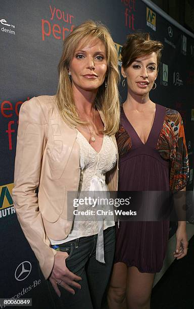 Paige Adams-Geller, left, and Ashley Borden attend a party hosted by Paige Premium Denim celebrating "Your Perfect Fit" on February 28, 2008 in West...