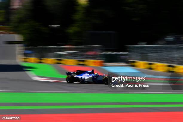 Swedish Formula One driver Marcus Ericsson of Sauber F1 Team in action during the third practice session of the Formula One Grand Prix of Azerbaijan...