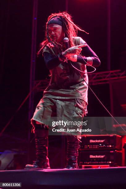 Al Jourgensen of Ministry performs on stage at the Download Festival on June 24, 2017 in Madrid, Spain.