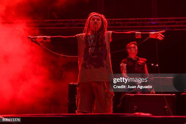 Al Jourgensen of Ministry performs on stage at the Download Festival on June 24, 2017 in Madrid, Spain.