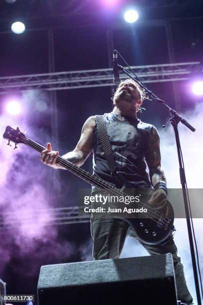 Jason Christopher of Ministry performs on stage at the Download Festival on June 24, 2017 in Madrid, Spain.