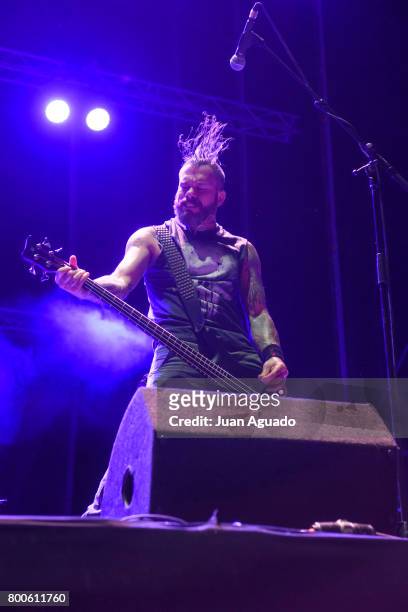 Jason Christopher of Ministry performs on stage at the Download Festival on June 24, 2017 in Madrid, Spain.