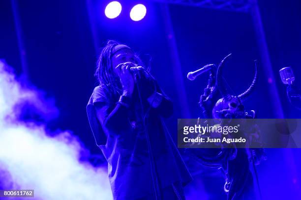 Al Jourgensen of Ministry performs on stage at the Download Festival on June 24, 2017 in Madrid, Spain.