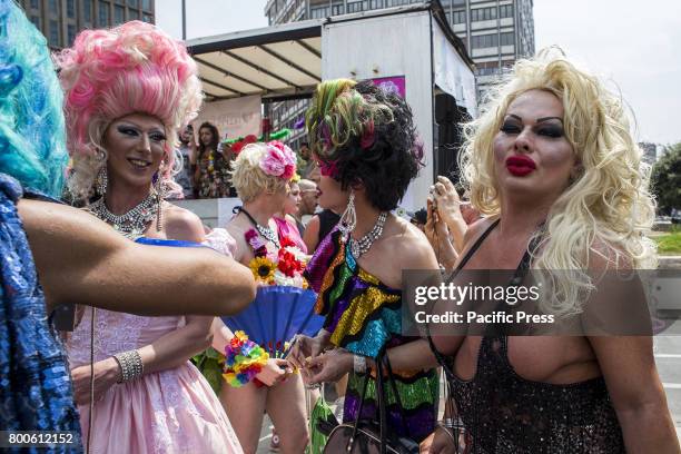 Milano gay pride demonstration.