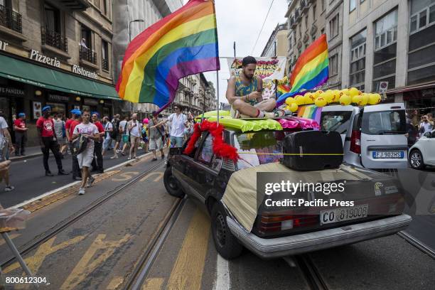 Milano gay pride demonstration.