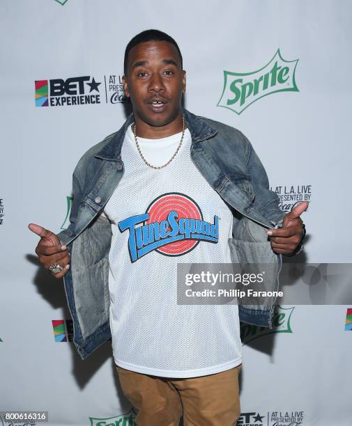 Kawan Prather backstage at the Celebrity Basketball Game, presented by Sprite and State Farm, during the 2017 BET Experience, at Staples Center on...