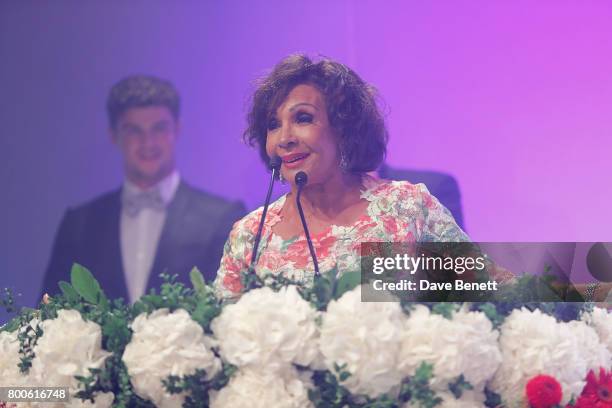 Dame Shirley Bassey performs at the Jersey Style Awards 2017 in association with Chopard at The Royal Jersey Showground on June 24, 2017 in Trinity,...