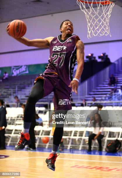 Jonathan Clark at the Slam Dunk Contest during the 2017 BET Experience at Los Angeles Convention Center on June 24, 2017 in Los Angeles, California.