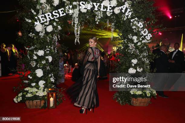 Tallia Storm attends the Jersey Style Awards 2017 in association with Chopard at The Royal Jersey Showground on June 24, 2017 in Trinity, Jersey.