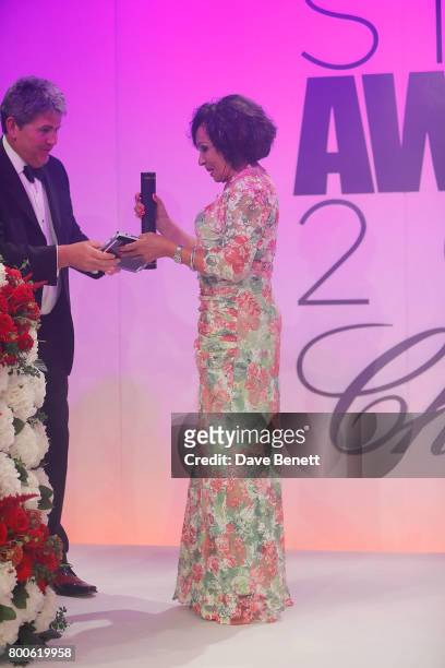 Dame Shirley Bassey attends the Jersey Style Awards 2017 in association with Chopard at The Royal Jersey Showground on June 24, 2017 in Trinity,...