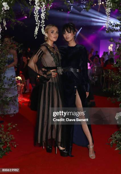 Tallia Storm and Betty Bachz attend the Jersey Style Awards 2017 in association with Chopard at The Royal Jersey Showground on June 24, 2017 in...