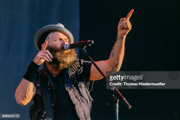 Tim Armstrong of Rancid performs during the second day of the Southside festival on June 24, 2017 in Neuhausen, Germany.