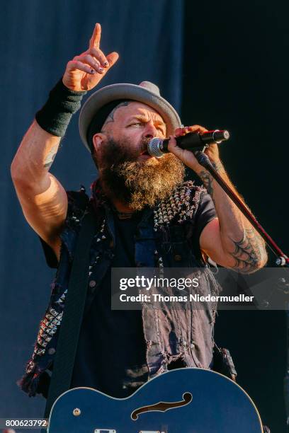 Tim Armstrong of Rancid performs during the second day of the Southside festival on June 24, 2017 in Neuhausen, Germany.