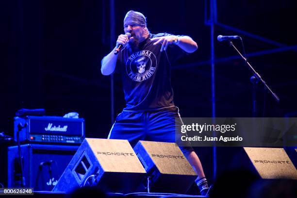 Mike Muir of Suicidal Tendencies performs on stage at the Download Festival on June 24, 2017 in Madrid, Spain.