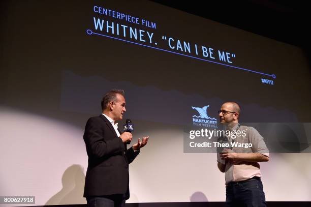 Director Nick Broomfield and Basil Tsiokos attend the "Whitney: Can I Be Me" Q&A during the 2017 Nantucket Film Festival - Day 4 on June 24, 2017 in...