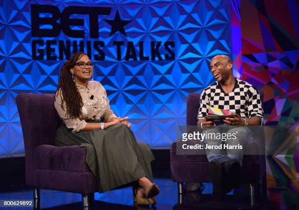 Ava DuVernay and Charlamagne tha God at day one of Genius Talks, sponsored by AT&T, during the 2017 BET Experience at Los Angeles Convention Center...