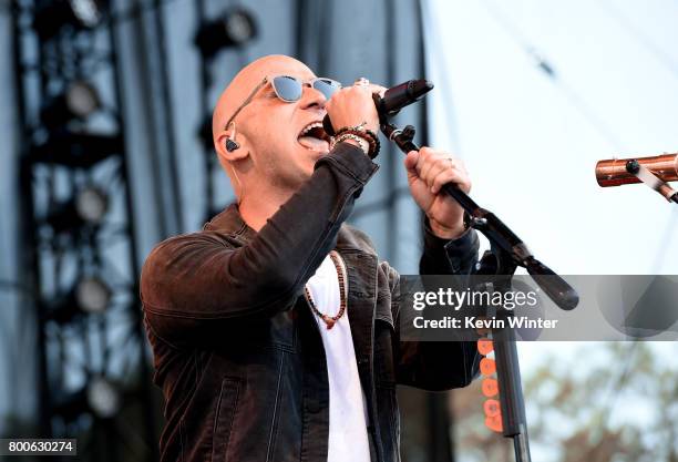 Singer Ed Kowalczyk of musical group Live performs on The Oaks stage during Arroyo Seco Weekend at the Brookside Golf Course at on June 24, 2017 in...