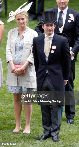 James Blunt and his wife Sofia Wellesley attend day 5 of Royal Ascot at Ascot Racecourse on June 24, 2017 in Ascot, England.