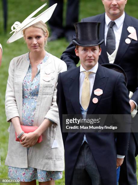 James Blunt and his wife Sofia Wellesley attend day 5 of Royal Ascot at Ascot Racecourse on June 24, 2017 in Ascot, England.