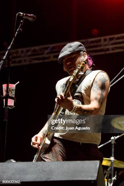 Fat Mike of NOFX performs on stage at the Download Festival on June 24, 2017 in Madrid, Spain.