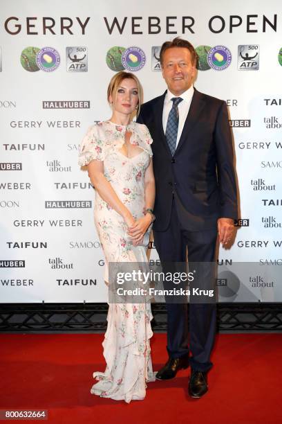 Ralf Weber and his wife Irina Weber attend the Gerry Weber Open Fashion Night 2017 during the Gerry Weber Open 2017 at Gerry Weber Stadium on June...